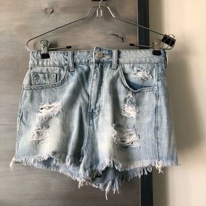 Urban Outfitters Ripped Denim High Waisted Shorts